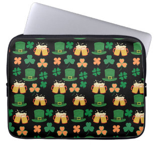 Saint patrick's day celtic,irish funny beer,charms laptop sleeve