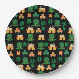 Saint patrick's day celtic,irish funny beer,charms paper plate
