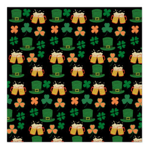 Saint patrick's day celtic,irish funny beer,charms poster
