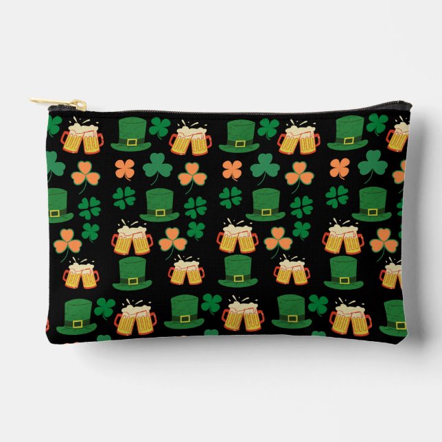 Saint patrick's day celtic, irish funny pattern accessory pouch (Front)