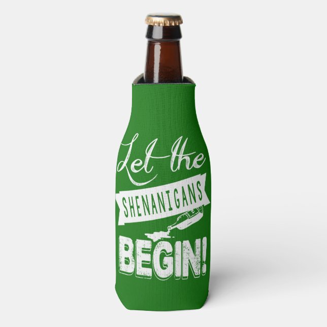 Saint Patricks Day Chugging Bottle Cooler (Bottle Front)