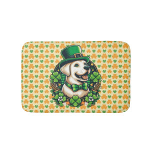 Saint Patrick's Day Cute Dog Bath Mat
