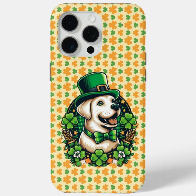 Saint Patrick's Day Cute Dog Case-Mate iPhone Case (Back)