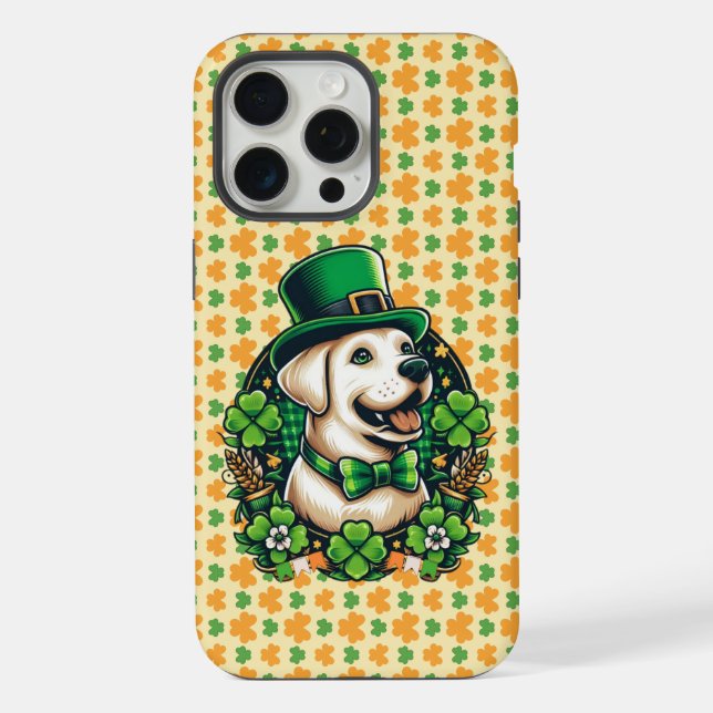 Saint Patrick's Day Cute Dog iPhone Case (Back)