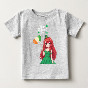  Saint Patrick's day cute, Irish anime lass  Baby T-Shirt
