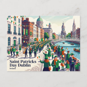 Saint Patrick's Day Dublin Ireland Postcard