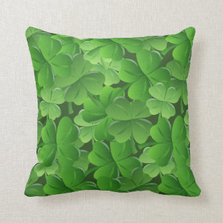 Saint Patricks Day Four Leaf Clover Irish Cushion