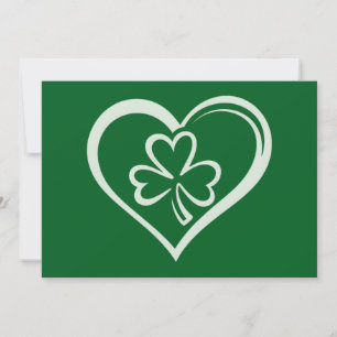 Saint Patrick's Day Funny Shamrock Heart Irish  Invitation