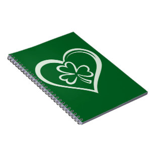 Saint Patrick's Day Funny Shamrock Heart Irish Notebook