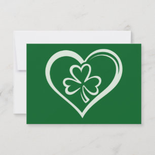 Saint Patrick's Day Funny Shamrock Heart Irish  Thank You Card