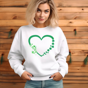 Saint Patrick's Day Heart - Lucky Irish Clovers T-Shirt