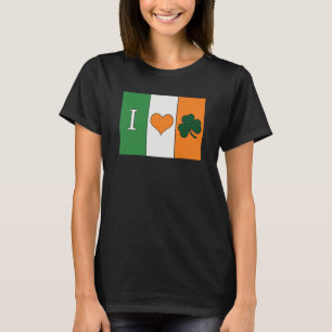 Saint Patrick's Day I Love Ireland Lucky Charm Pad T-Shirt
