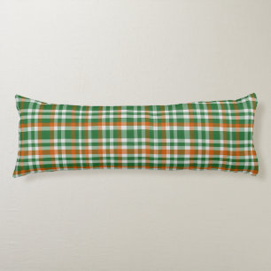 Saint Patrick's day Ireland Flag coloured gingham Body Cushion