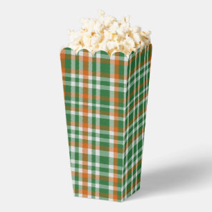 Saint Patrick's day Ireland Flag coloured gingham Favour Box
