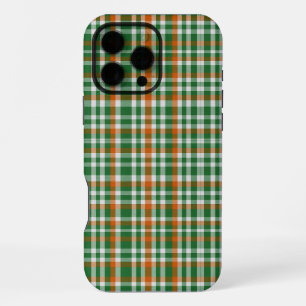 Saint Patrick's day Ireland Flag coloured gingham iPhone 16 Pro Max Case