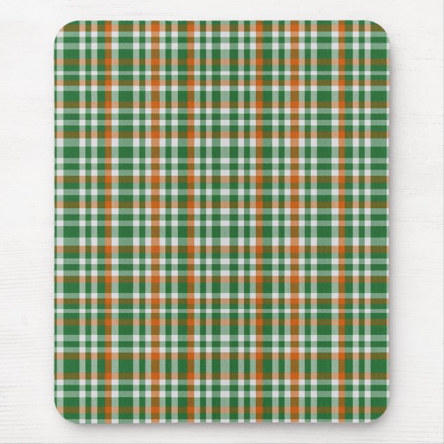  Saint Patrick's day Ireland Flag coloured gingham Mouse Mat (Front)