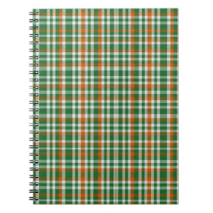  Saint Patrick's day Ireland Flag coloured gingham Notebook
