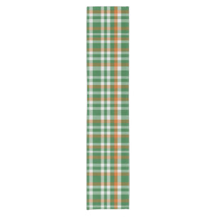  Saint Patrick's day Ireland Flag coloured gingham Short Table Runner