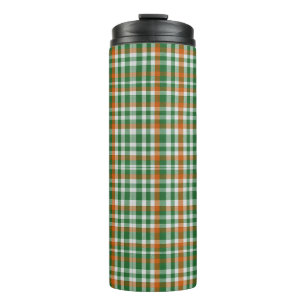 Saint Patrick's day Ireland Flag coloured gingham Thermal Tumbler