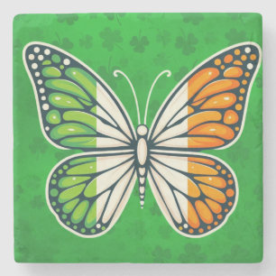 Saint Patrick's Day Irish butterfly Stone Coaster