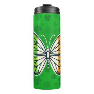Saint Patrick's Day Irish butterfly Thermal Tumbler