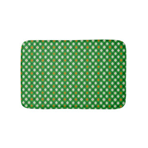 Saint Patrick's Day Irish colored argyle Bath Mat