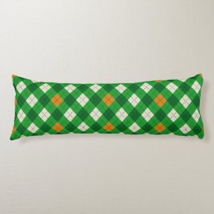 Saint Patrick's Day Irish colored argyle Body Cushion