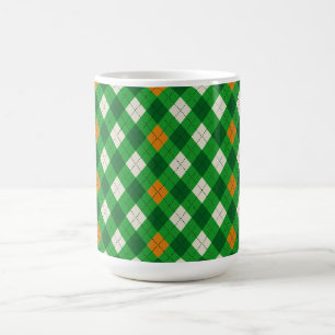 Saint Patrick's Day Irish colored argyle Coffee Mug