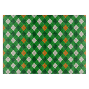 Saint Patrick's Day Irish colored argyle Cutting Board