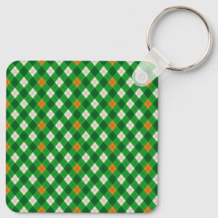  Saint Patrick's Day Irish colored argyle Key Ring
