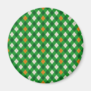 Saint Patrick's Day Irish colored argyle Magnet