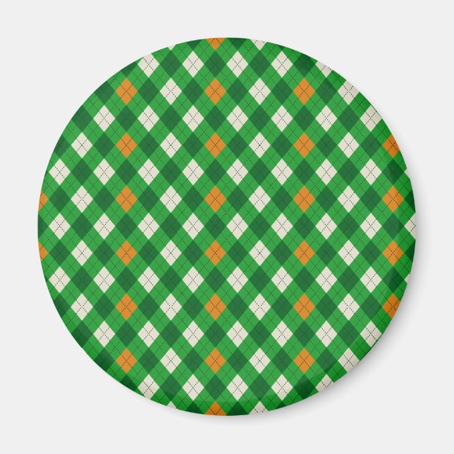  Saint Patrick's Day Irish colored argyle Magnet (Front)
