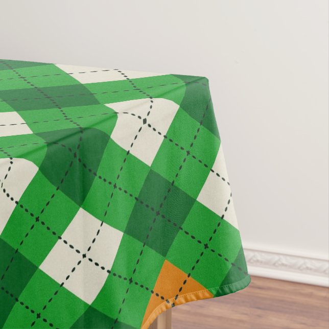  Saint Patrick's Day Irish colored argyle Tablecloth (In Situ)