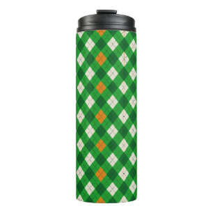 Saint Patrick's Day Irish colored argyle Thermal Tumbler