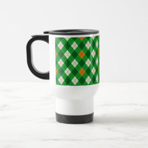 Saint Patrick's Day Irish colored argyle Travel Mug