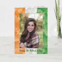 Saint Patrick's Day Irish flag clovers photo frame