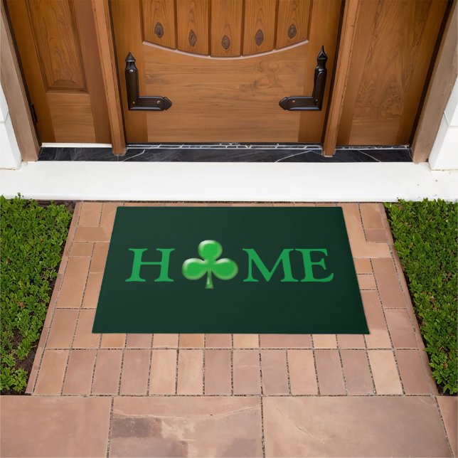 Saint Patrick's Day Irish Green Clover Shamrock Do Doormat (Outdoor)