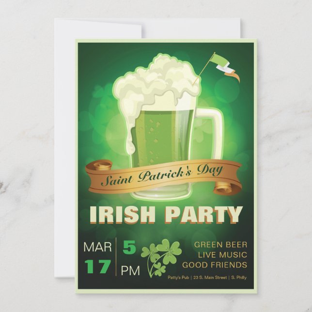 Saint Patrick's Day Irish Party Invitation (Front)