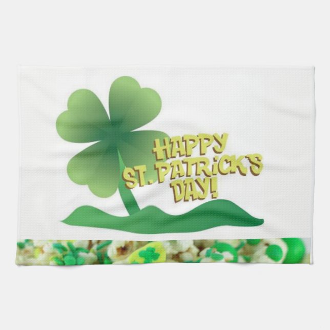 Saint Patrick's Day Kitchen Hand Towel (Horizontal)