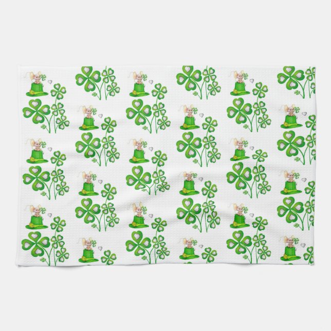 Saint Patrick's Day Kitchen Hand Towel (Horizontal)