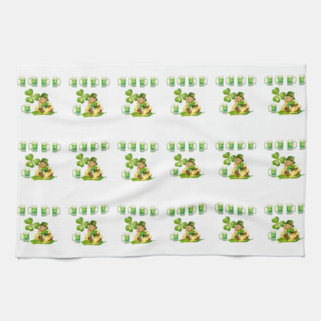 Saint Patrick's Day Kitchen Hand Towel (Horizontal)