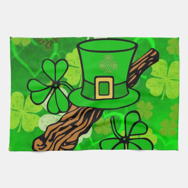 Saint Patrick's Day Kitchen Hand Towel (Horizontal)