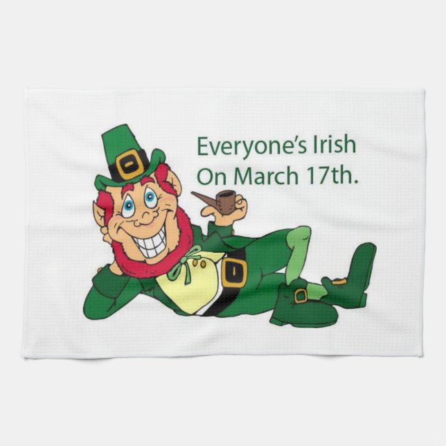 Saint Patrick's Day Kitchen Hand Towel (Horizontal)