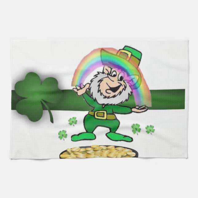 Saint Patrick's Day Kitchen Hand Towel (Horizontal)