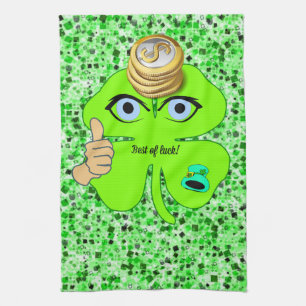 Saint Patrick's Day Kitchen Hand Towel Shamrock