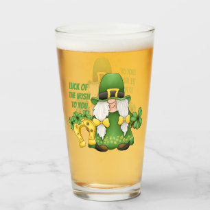 Saint Patrick's Day leprechaun beer Glass