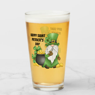 Saint Patrick's Day leprechaun beer Glass