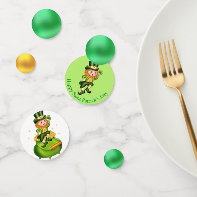 Saint Patrick's Day  Leprechaun Elf & Pot of Gold Confetti (Group)