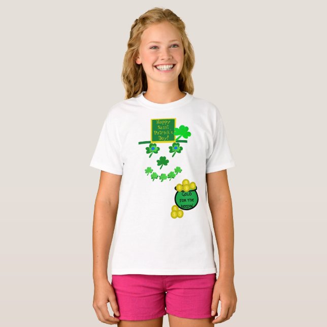 Saint Patrick's Day Leprechaun Humour T-Shirt (Front Full)
