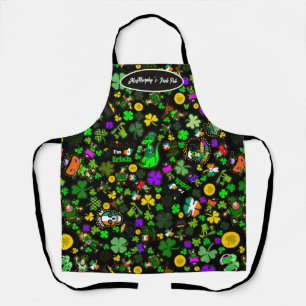 Saint Patrick's Day Leprechauns Lucky Personalised Apron